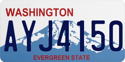 WA license plate AYJ4150