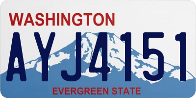 WA license plate AYJ4151