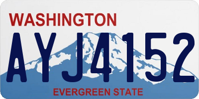 WA license plate AYJ4152
