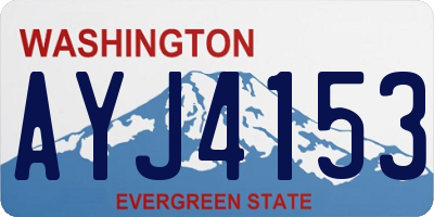 WA license plate AYJ4153