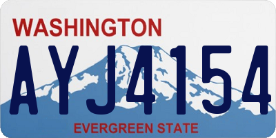 WA license plate AYJ4154