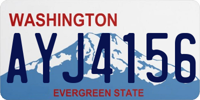 WA license plate AYJ4156