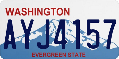 WA license plate AYJ4157