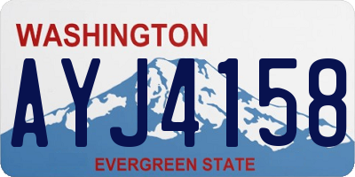 WA license plate AYJ4158