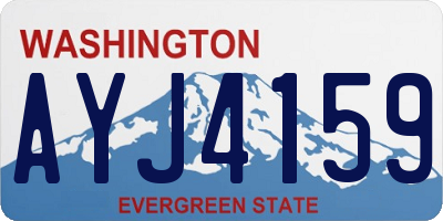 WA license plate AYJ4159