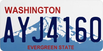 WA license plate AYJ4160