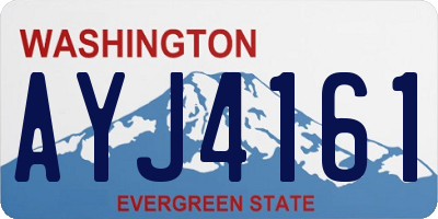 WA license plate AYJ4161