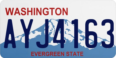 WA license plate AYJ4163