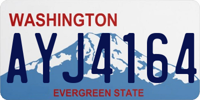 WA license plate AYJ4164