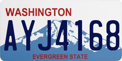 WA license plate AYJ4168