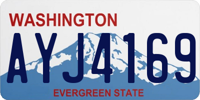 WA license plate AYJ4169