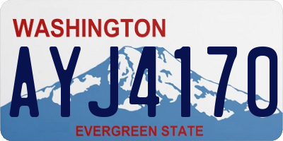 WA license plate AYJ4170