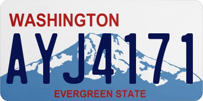 WA license plate AYJ4171