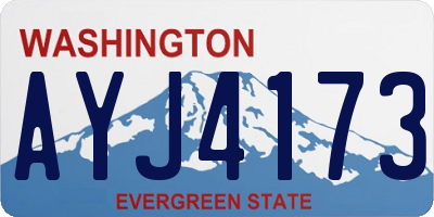 WA license plate AYJ4173