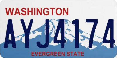 WA license plate AYJ4174