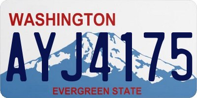WA license plate AYJ4175