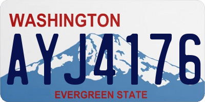 WA license plate AYJ4176