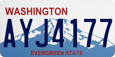WA license plate AYJ4177