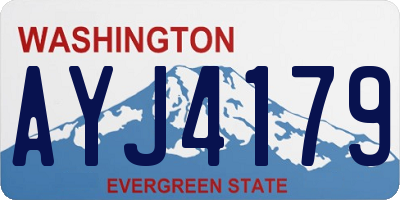 WA license plate AYJ4179