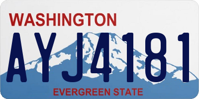 WA license plate AYJ4181
