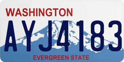 WA license plate AYJ4183