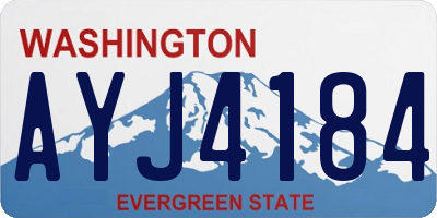 WA license plate AYJ4184