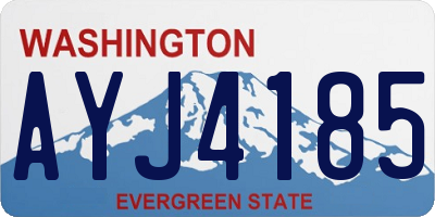 WA license plate AYJ4185