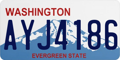 WA license plate AYJ4186