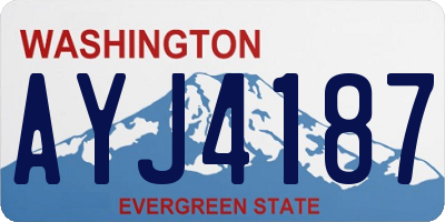 WA license plate AYJ4187