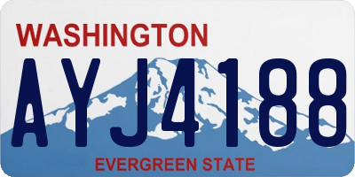 WA license plate AYJ4188