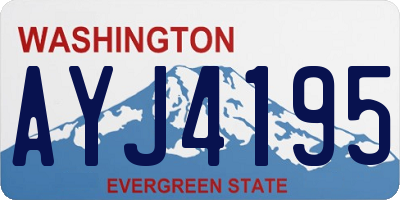 WA license plate AYJ4195
