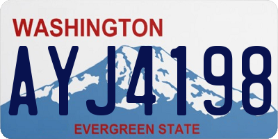 WA license plate AYJ4198