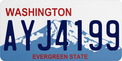 WA license plate AYJ4199