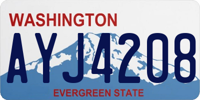 WA license plate AYJ4208