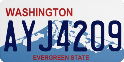WA license plate AYJ4209