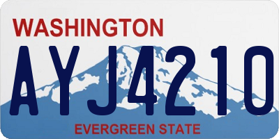 WA license plate AYJ4210
