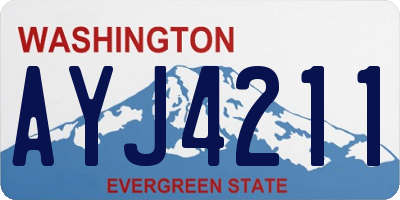 WA license plate AYJ4211