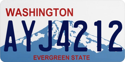 WA license plate AYJ4212