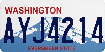 WA license plate AYJ4214