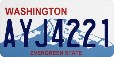 WA license plate AYJ4221