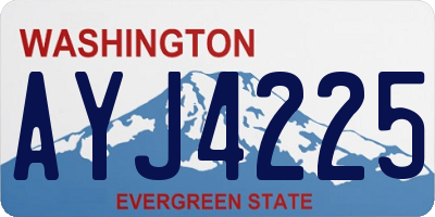 WA license plate AYJ4225