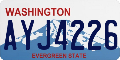 WA license plate AYJ4226