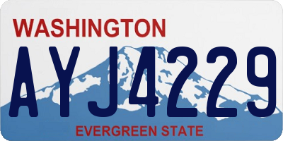 WA license plate AYJ4229
