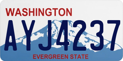 WA license plate AYJ4237