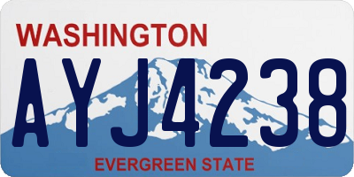 WA license plate AYJ4238