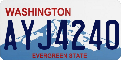 WA license plate AYJ4240