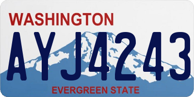 WA license plate AYJ4243