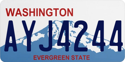 WA license plate AYJ4244