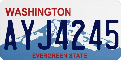 WA license plate AYJ4245