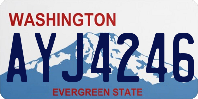 WA license plate AYJ4246